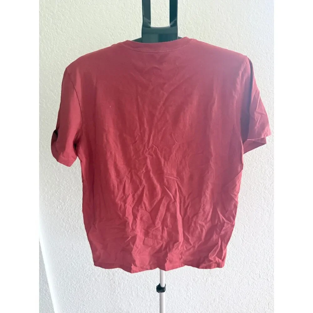 The North Face Mens Shirt Box Logo Graphic T Shirt TNF Iron Red Brick Size Large - Picture 3 of 5